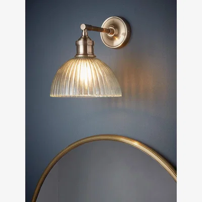 Cox and Cox Reeded Glass Wall Light