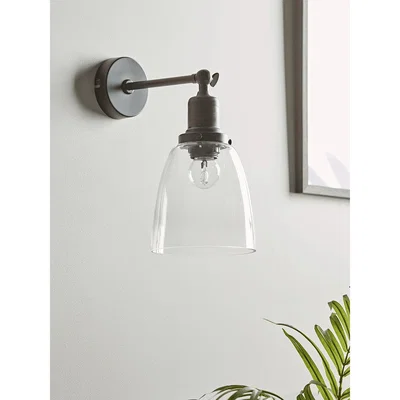 Cox and Cox Burnished Bronze Dome Wall Light