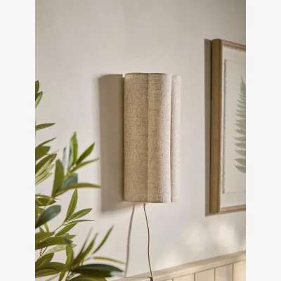 Cox and Cox Scalloped Linen Wall Light
