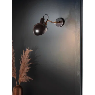Cox and Cox Industrial Black & Brass Wall Light