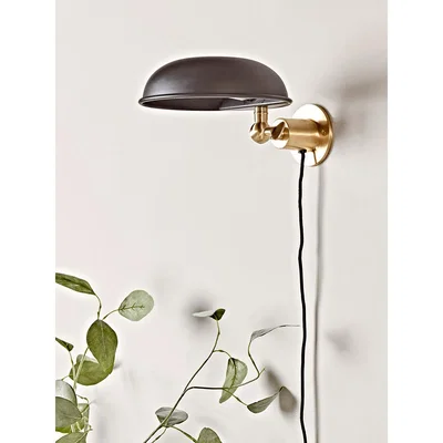 Cox and Cox Black & Brass Dome Wall Light