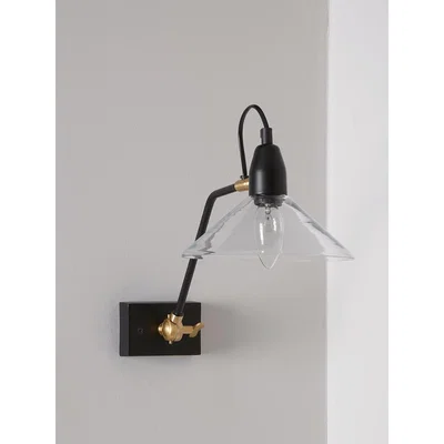 Cox and Cox Ribbed Glass Shade Wall Light