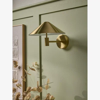 Cox and Cox Brushed Brass LED Wall Light