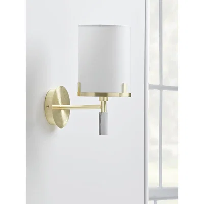 Cox and Cox Brushed Gold & Marble Effect Wall Lamp