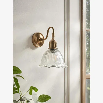 Cox and Cox Flower Glass Wall Light