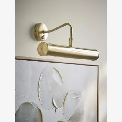 Cox and Cox Curved Brass Picture Light