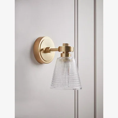Cox and Cox Textured Glass Wall Light