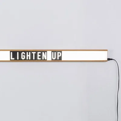 Cuckooland Zuiver Saber Wall Mounted Lightbox with Oak Frame