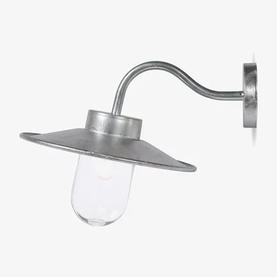Cuckooland Garden Trading St Ives Swans Neck Garden Wall Light in Industrial Style