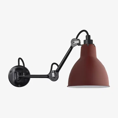 The Conran Shop No. 204 Wall Light Black Arm Red Shade