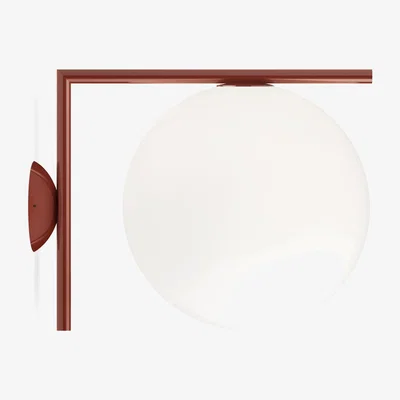 The Conran Shop IC W2 Wall & Ceiling Light in Glossy Red Burgundy