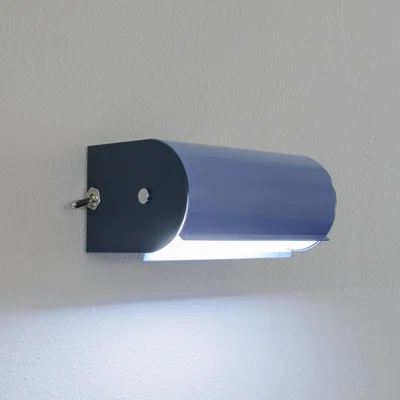 The Conran Shop Applique Cylindrique Petite Wall Light in Anthracite Grey & Light Blue