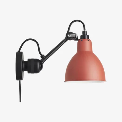 The Conran Shop No. 304 Wall Light Black Arm Red Shade