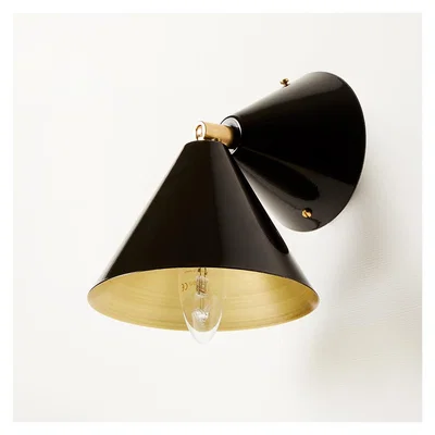 The Conran Shop Cone Wall Light Black & Brass