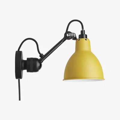 The Conran Shop No. 304 Wall Light Black Arm Yellow Shade
