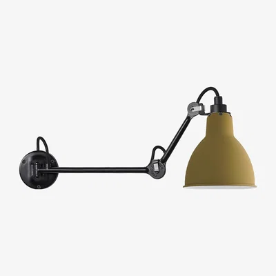 The Conran Shop No. 204 L40 Wall Light Black Arm Yellow Shade