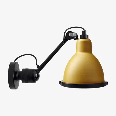 The Conran Shop No. 304 XL Outdoor Seaside Wall Light Black Arm Yellow Shade