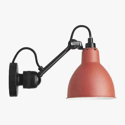 The Conran Shop No. 304 Wall Light Black Arm Red Shade