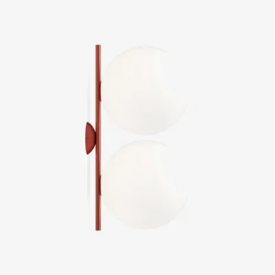 The Conran Shop IC W2 Double Wall & Ceiling Light in Glossy Red Burgundy