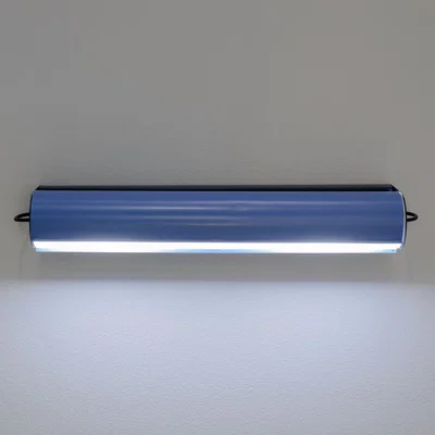 The Conran Shop Applique Cylindrique Longue Wall Light in Anthracite Grey & Light Blue