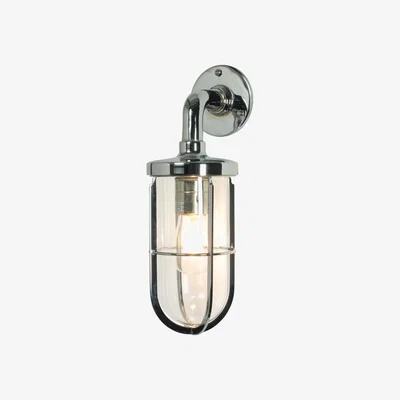 The Conran Shop Weatherproof Ship's Wall Light Chrome & Clear Glass