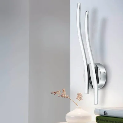 Dunelm EGLO Valmora 2 Light Curved LED Wall Light