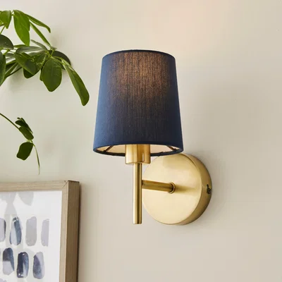 Dunelm Prescot Wall Light Blue