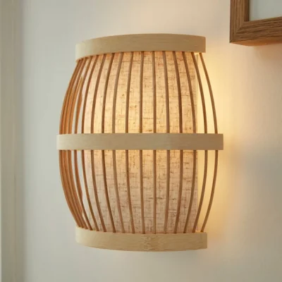 Dunelm Kiva Boho Bamboo Wall Light