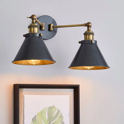 Dunelm Logan Dual Wall Light Grey Grey
