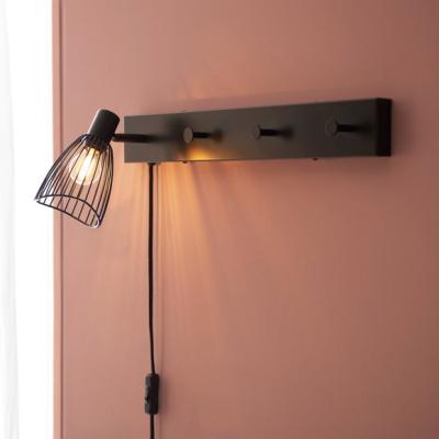 Dunelm Jaula Industrial Wall Light & Clothes Hanger