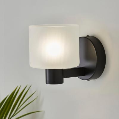Dunelm Erin Ribbed Wall Light Black
