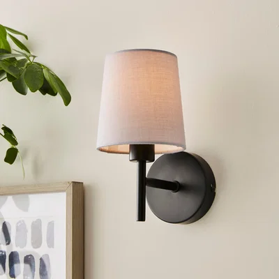 Dunelm Prescot Wall Light Grey