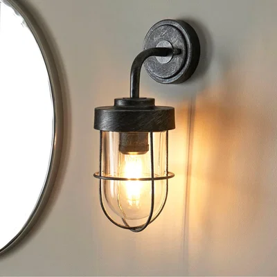 Dunelm Marine Industrial Wall Light Grey