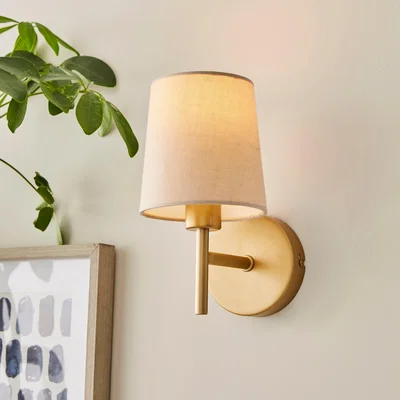 Dunelm Prescot Wall Light Natural