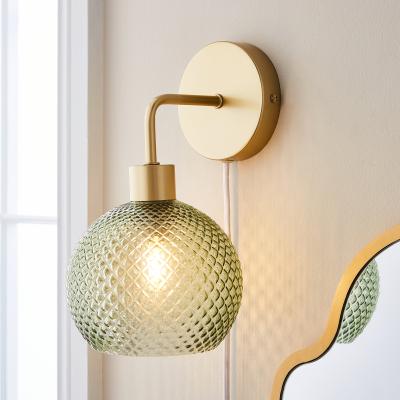 Dunelm Elodie Plug In Wall Light Green