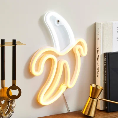 Dunelm Banana Neon Sign Yellow