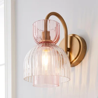 Dunelm Ora Wall Light Pink