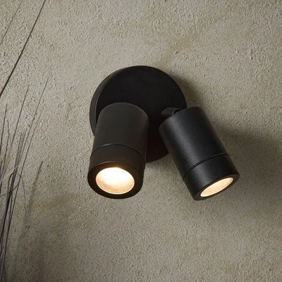 Dunelm Brax Modern 2 Light Adjustable Wall Spotlight