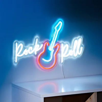 Dunelm The Feel Good Club Signography Rock and Roll Neon Sign