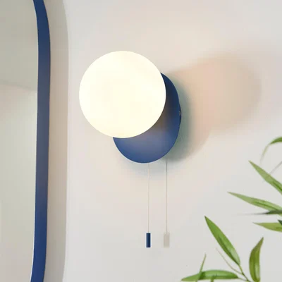 Dunelm Elements Tela Bathroom Wall Light Blue