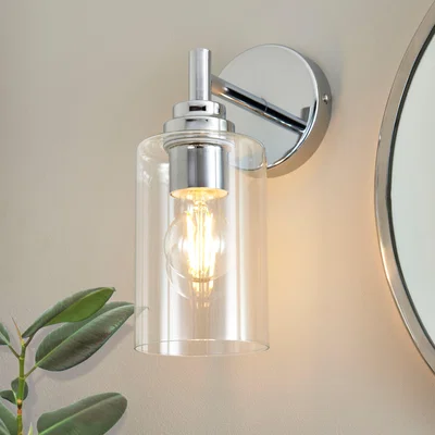 Dunelm Fryer Chrome Bathroom Wall Light Silver