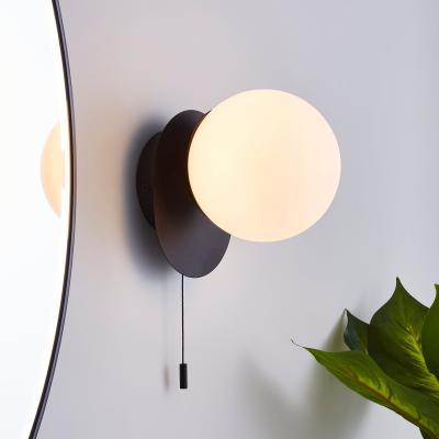 Dunelm Tela Bathroom Wall Light Black Black