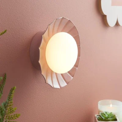 Dunelm Scallop Rechargeable LED Touch Dimmable Wall Light