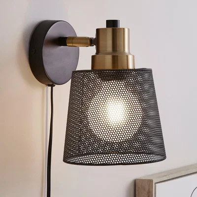 Dunelm Idris Industrial Easy Fit Wall Light Black