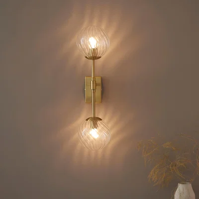Dunelm Vogue Esteban Art Deco 2 Light Wall Light