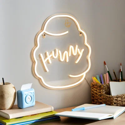 Dunelm Disney Winnie the Pooh Hunny Neon Sign Clear