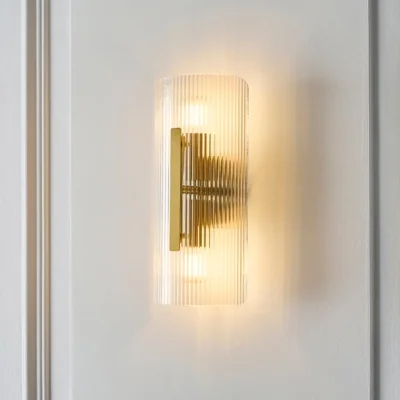 Dunelm Veneto Ribbed 2 Light Wall Light