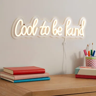 Dunelm Cool to be Kind Neon Sign Clear