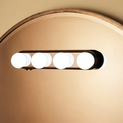 Dunelm LED Super Suction Vanity Lights Chrome