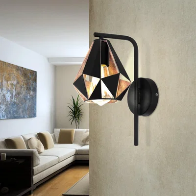 Dunelm EGLO Carlton Art Deco Geometric Wall Light